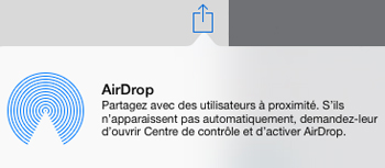 Partager un fichier avec AirDrop