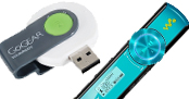 Baladeurs audio compacts au format clé USB