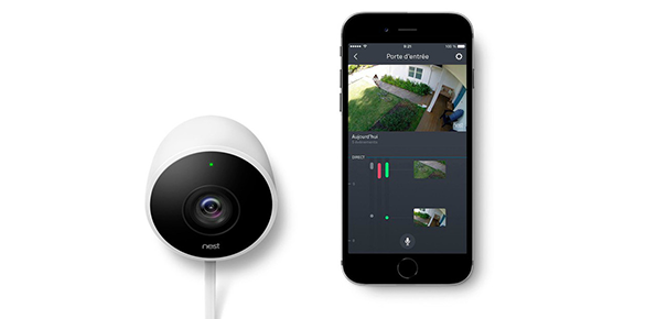 Utilisation de la caméra IP Nest Outdoor avec un smartphone