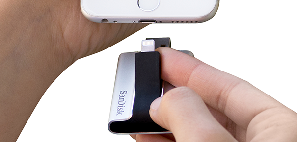 Clé USB Sandisk pour iPhone : prise Lightning