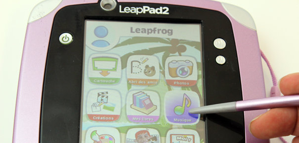 Interface de la tablette tactile pour enfant LeapPad 2 de LeapFrog