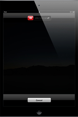 iPad : écran de redémarrage