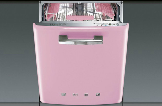 lave-vaisselle Smeg rose