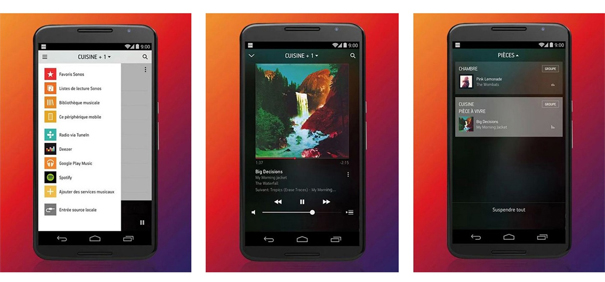 L'application Sonos pour piloter sa musique sur chaque enceinte