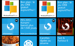Vignettes dynamiques Windows Phone 8