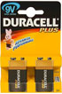 DURACELL 2 PILES 9V