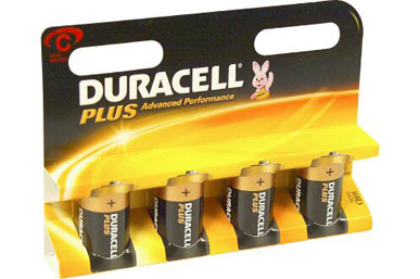 DURACELL 4 PILES R14