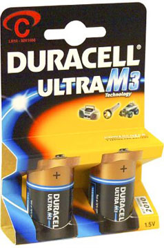 DURACELL 2 PILES R14