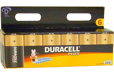 DURACELL 6 PILES R20