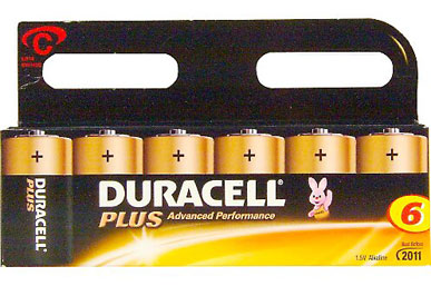 DURACELL 6 PILES R14