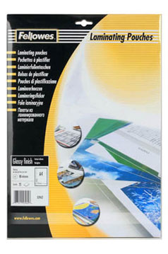 FELLOWES 25 FEUILLES DE PLASTIFICATION A4
