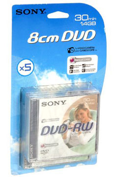 SONY 5 DVD-RW 8 cm