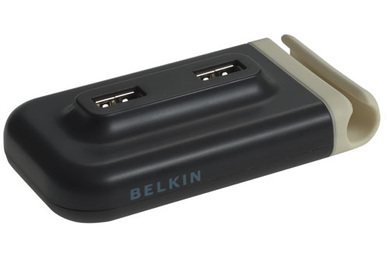 BELKIN HUB 4 PORTS MARRON