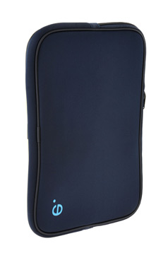 Housse en polyur�thane noir, int�rieur bleu / Pour ordinateur portable jusq