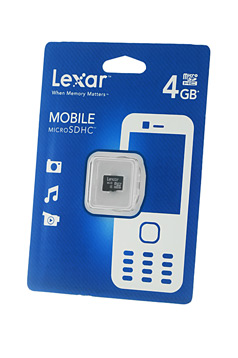 Carte SD LEXAR MEDIA CARTM MICRO SDHC 4GO