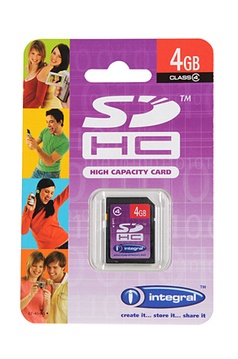 Carte SD INTEGRAL CARTM SDHC 4GB INTEG