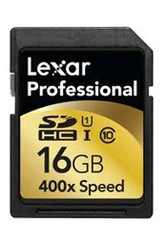 Carte SD LEXAR MEDIA SDHC 400X 16GB - CL10