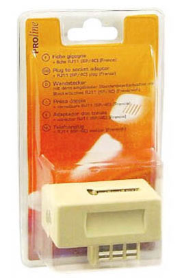 Cordon et fiche t�l�phone PROLINE ADAPTATEUR G-P.F X1