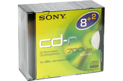 CD-R / CD-RW SONY CD-R 700MB X10