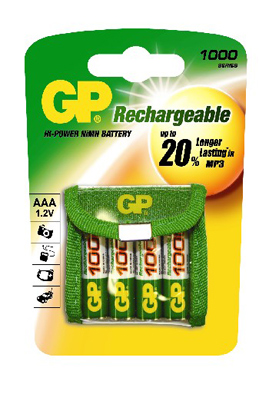 Pile rechargeable GP NM1000 LR03 X4