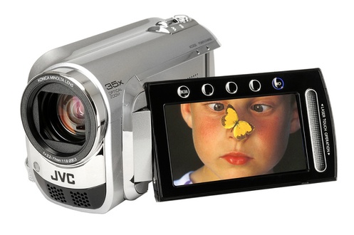 Caméscope JVC GZ-MG610SEU-Définition standard / Disque dur de 30 Go - 37H30 - micro SD / Capteur CCD de 800 000 pixels / Stabilisateur numérique