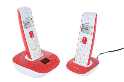 T&eacute;l&eacute;phone sans fil LOGICOM DUO OLEA 552 ROUGE