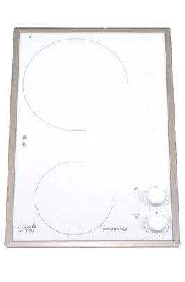 Table vitroc�ramique ROSIERES RVM 324 RB ROSE BLANCHE