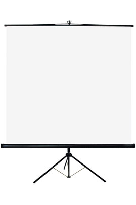 Ecran de projection ORAY TRE03B1 175X175-Ecran manuel sur trépied / Taille de l'image : 175 cm x 175 cm / Format 4:3 / Carter en tôle laquée noir