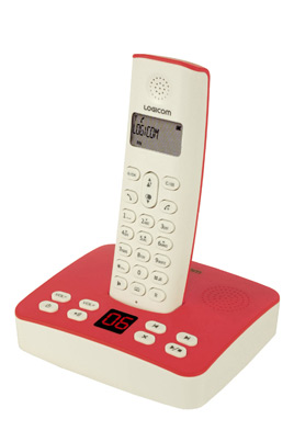 T&eacute;l&eacute;phone sans fil LOGICOM RIVA 450 ROUGE
