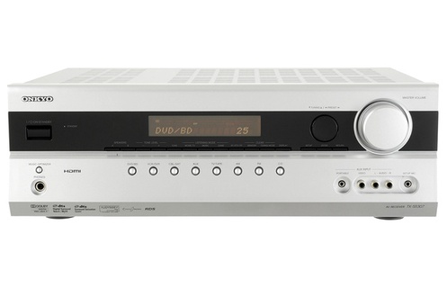Ampli Home Cinéma ONKYO TX-SR307S ARGENT-Puissance 5 x 100 Watts (6 ohms) / Dolby Prologic II / Dolby Digital / DTS / 3 entrées & 1 sortie HDMI / Autocalibration Audyssey 2EQ, Dynamic EQ & Volume