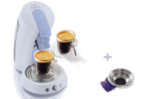 Cafetière à dosette et multi-boissons PHILIPS HD7820/33 LILAS SENSEO CHOCOLAT-Système à dosettes - 1 ou 2 tasses / Bec verseur ajustable / Arrêt automatique - Eco Timer / Porte-dosette Chocobreak fourni