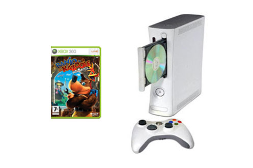 Consoles Xbox 360 MICROSOFT XBOX ARCADE (BANJO)-Console multimédia / Lecteur DVD, MP3, photo / Fournie avec le jeu Banjo et Kazooie : Nuts and Bolts