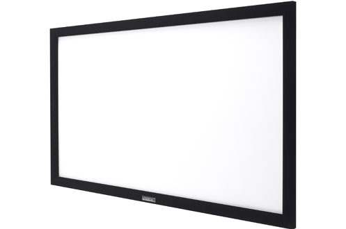 Ecran de projection LUMENE MOVIE PALACE PREMIUM 200C-Ecran fixe sur cadre - Format 16/9 / Taille de l'image : L 203 cm x H 115 cm / Nouvelle fixation multifonction : tension parfaite / Cadre en aluminium - finition velours