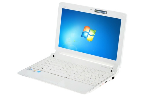 Netbook ACER ASPIRE ONE 532H-2DS-Processeur Intel Atom N450 à 1,66 GHz / Ecran 10,1" / Mémoire vive 1 Go / Disque dur 160 Go / Ecran LED - Poids 1,25 kg / Jusqu'à 8 heures d'autonomie
