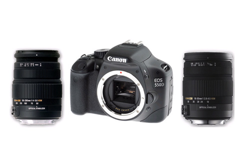 Pack Reflex CANON EOS 550D+18-50+50-200mm Sigma