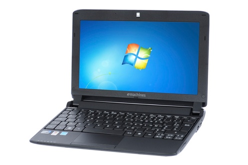 Netbook EMACHINES 350-21G16I-Processeur Intel Atom N450 à 1,66 Ghz / Ecran 10,1" / Mémoire vive 1 Go / Disque dur 160 Go / Poids 1,1 kg / Wi-Fi 802.11 b/g/n