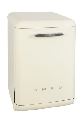 Lave vaisselle SMEG BLV2P-1 CREME-Niveau sonore 42 dB (A) / 13 couverts / Départ différé de 1 à 9 heures / Design rétro avec façade galbée