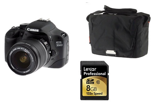 Pack Reflex CANON EOS 550D+18-55MM +ETUI+CARTE