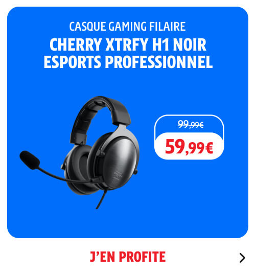 Casque gaming filaire Esports professionnel Cherry XTRFY H1 Noir