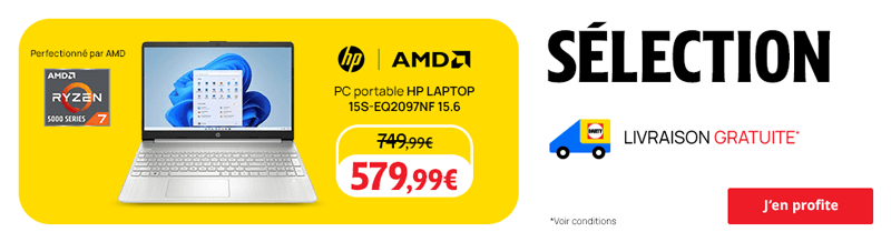 Offre Darty PC Portable HP Laptop 15,6