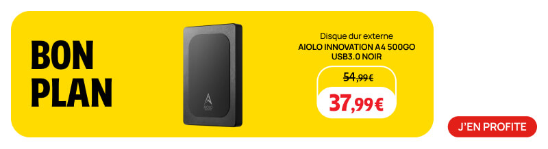 Disque dur externe Aiolo Innovation A4 500Go USB3.0 Noir