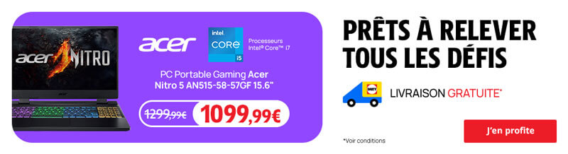 Offre Darty PC Portable Gamer Acer 15,6