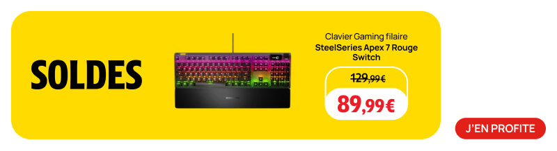 Clavier Gaming filaire SteelSeries Apex 7 Rouge Switch