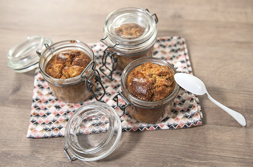 Cake aux pommes et à la noisette, cuit en bocal