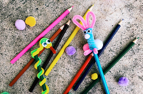Les crayons animaux