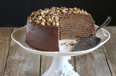Gâteau de crêpes au chocolat