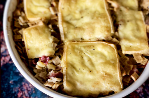 Gratin de crozets aux restes de raclette 