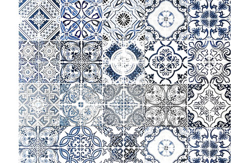 Zoom sur le motif carreaux de ciment 