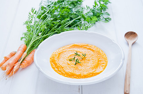 Velouté de carottes gingembre et clémentines de Corse
