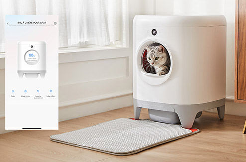 Les litières Petkit sont connectées et se vident seules.